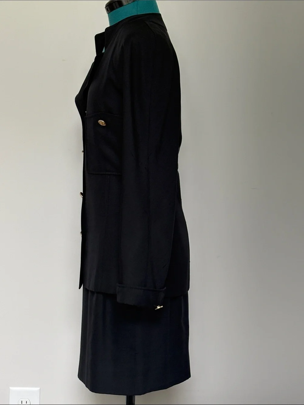 CHANEL Vintage Black Silk Suit - early 1990’s